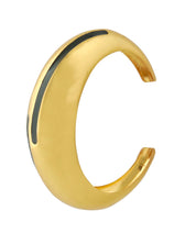 Circlet Black Enamel Gold Bangle