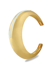 Circlet White Enamel Gold Bangle