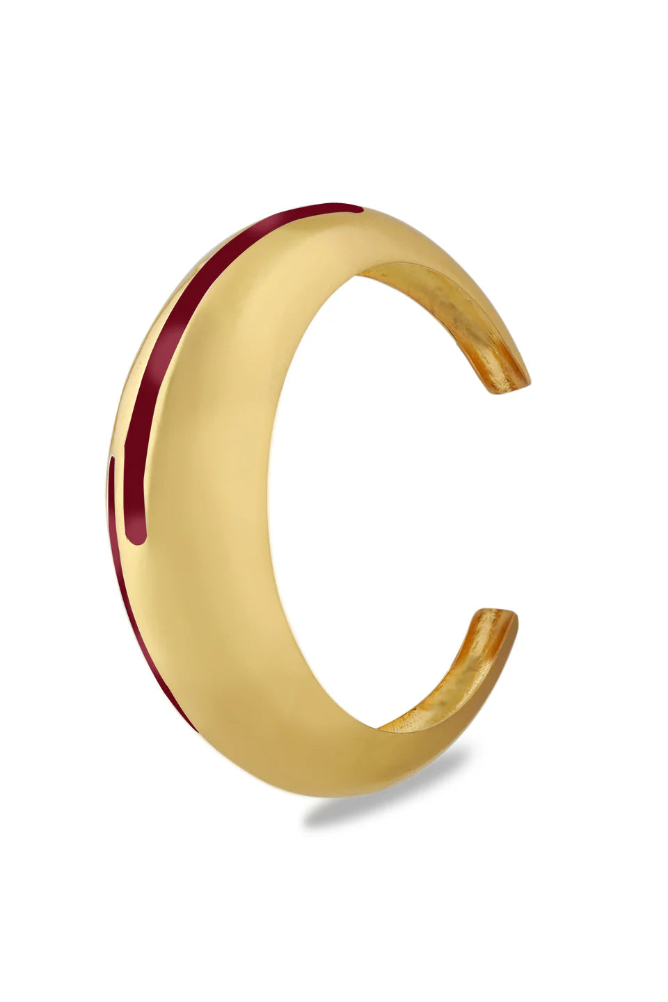 Circlet Maroon Enamel Gold Bangle