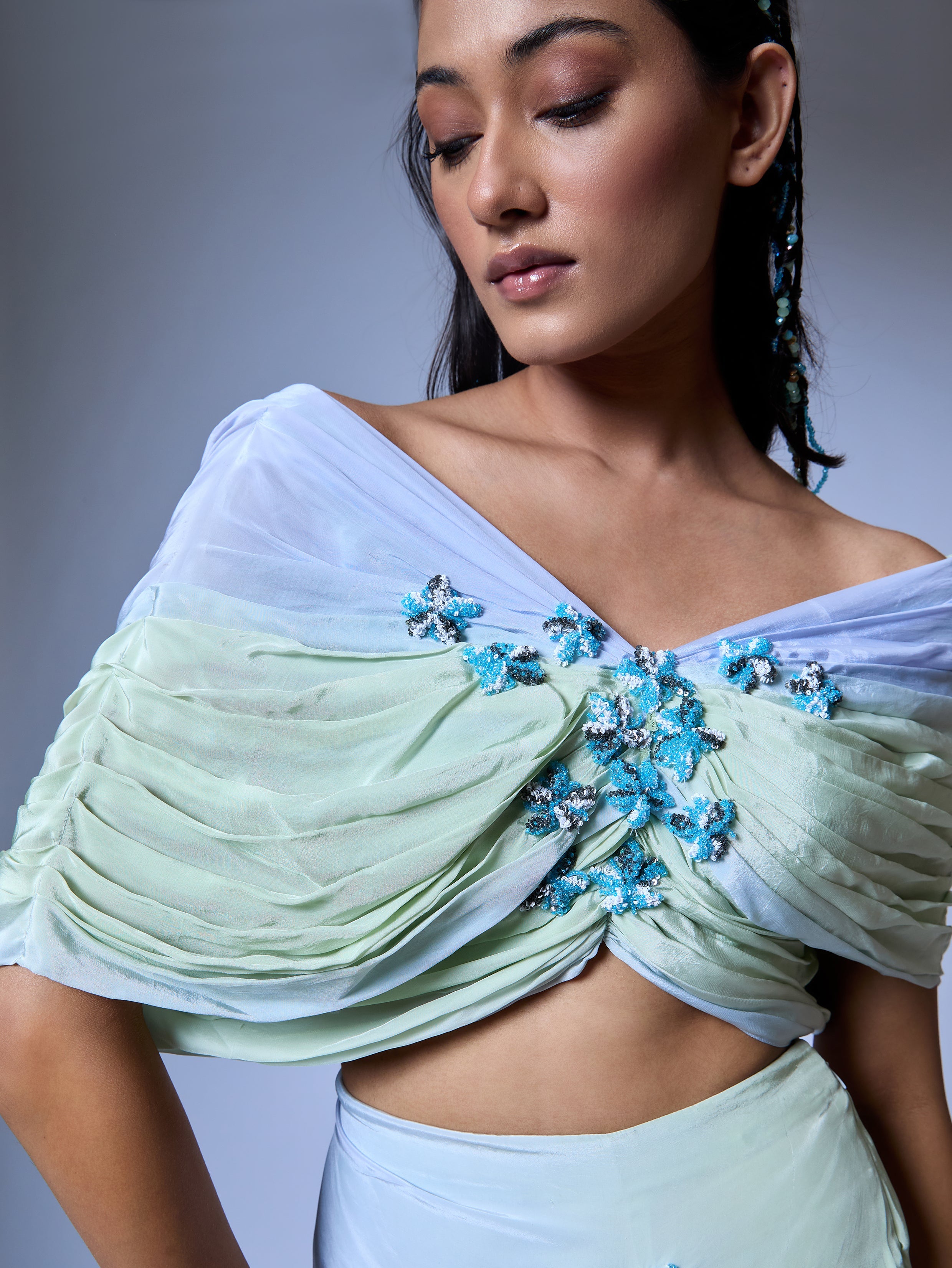 The Micro Floral Draped Set