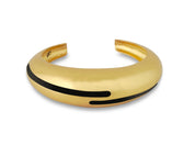 Circlet Black Enamel Gold Bangle
