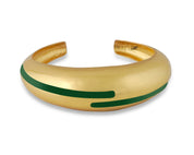 Circlet Green Enamel Gold Bangle