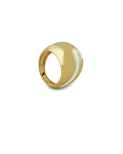 Verdora White Enamel Gold Ring