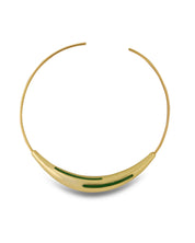Aurelia Green Enamel Gold Neckpiece