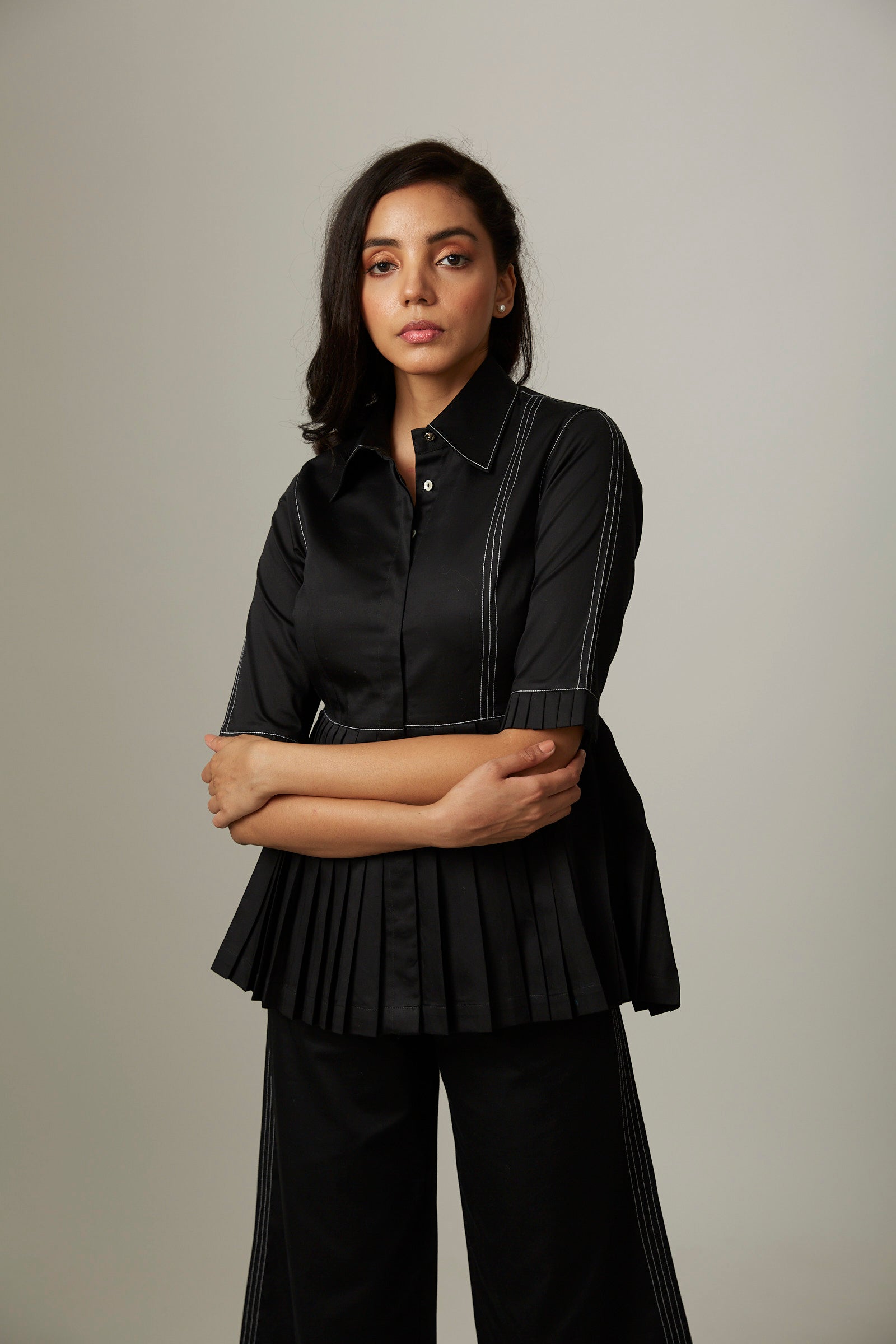 Katha Stitch Peplum With Katha Stitch Pants
