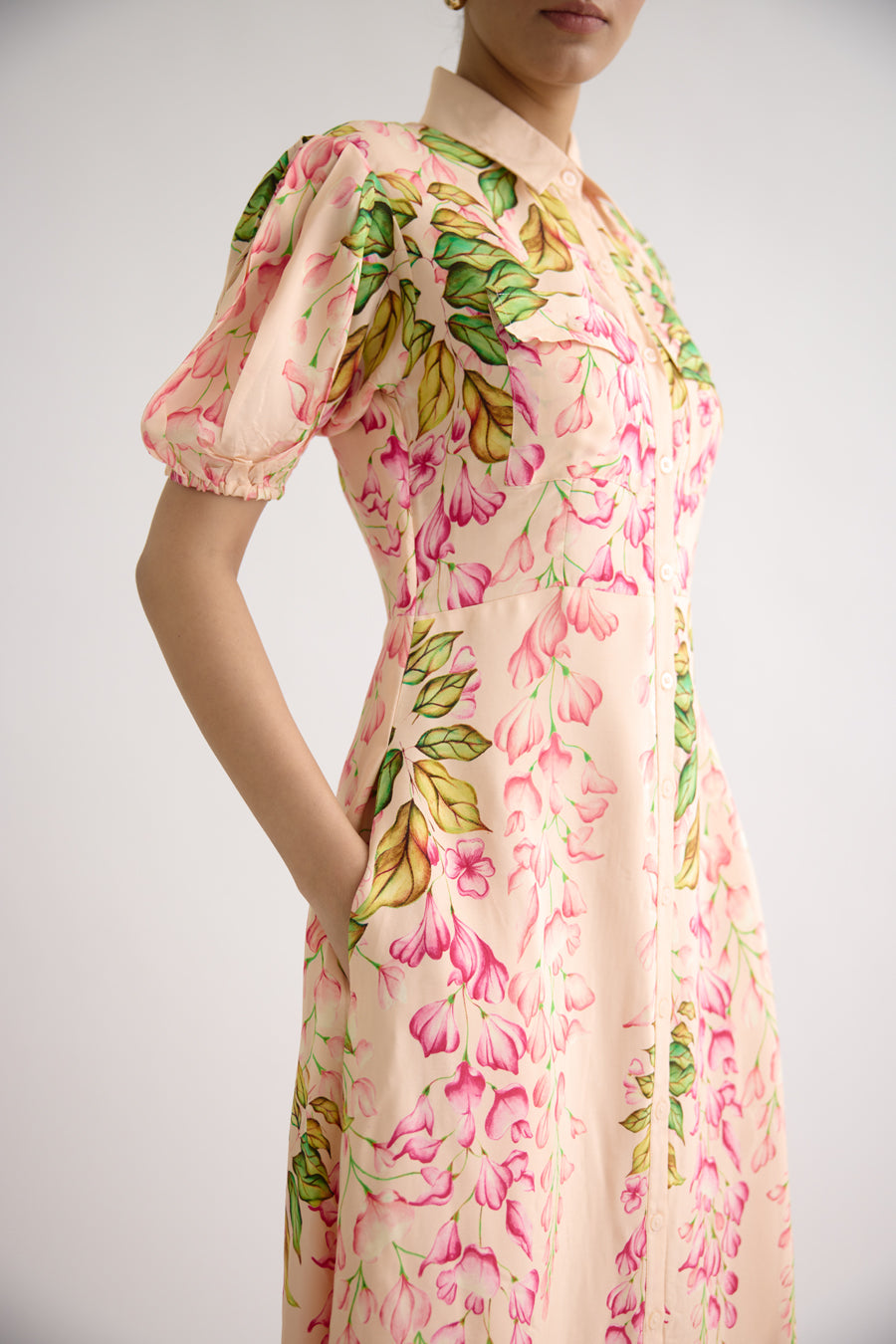 Rose Reverie Shirt Dress