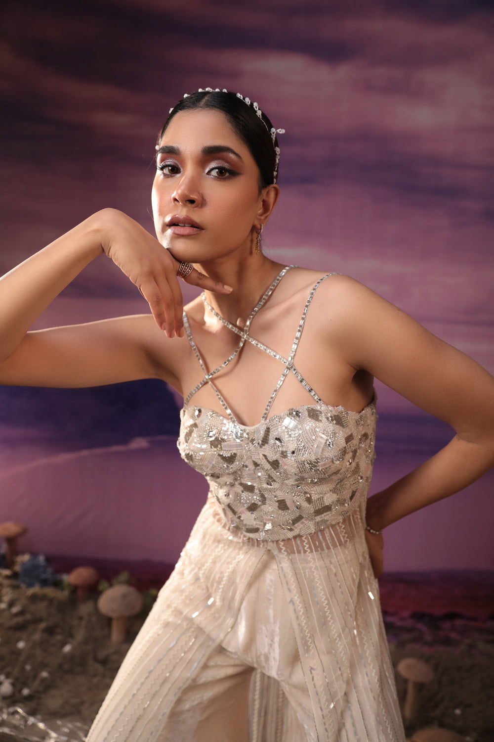 Ivory Corset Set