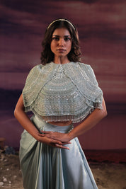 Powder Blue Cape Set