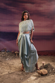 Powder Blue Cape Set