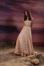 Peach Lehenga Set