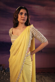 Mango Yellow Saree