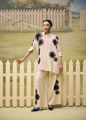 Noir Petal Garden Oversized Co-ord Set