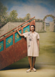 Fleur Sketch Shirt Dress Veiled Ink