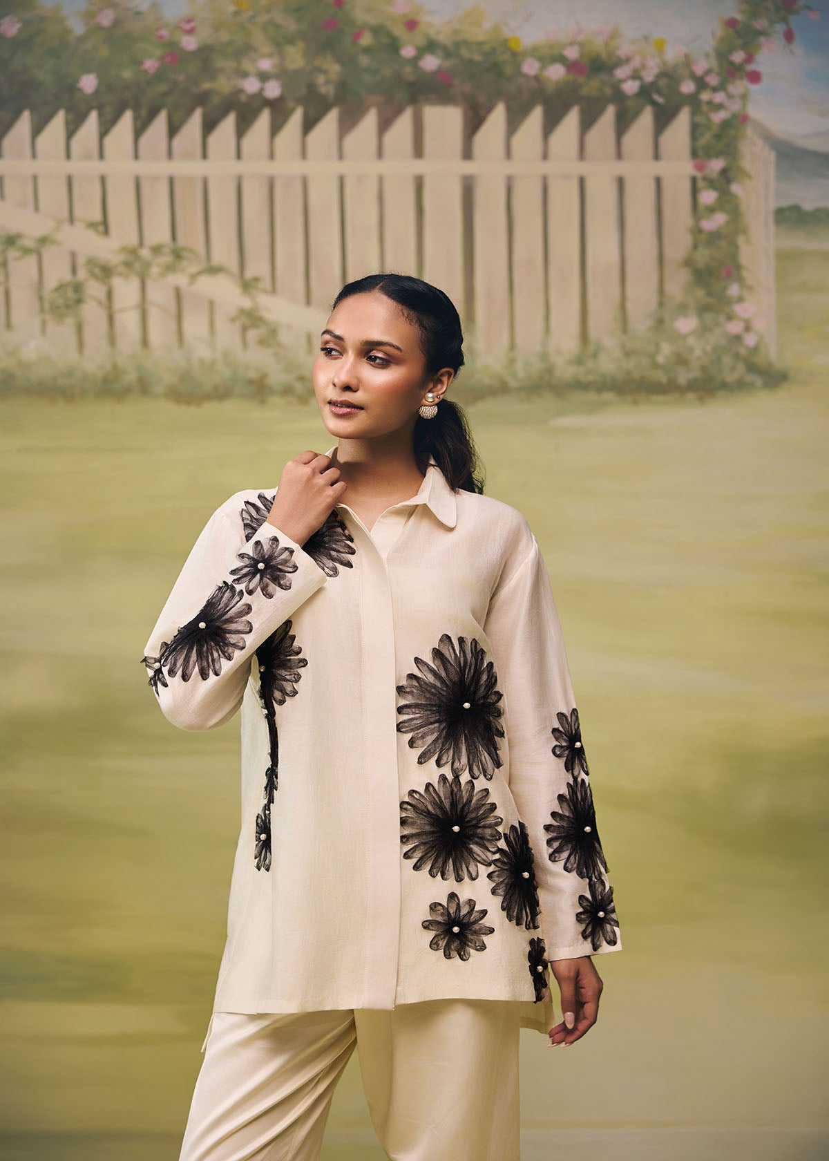 Noir Petal Garden Relaxed Co-ord Set