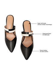 Sancia Mules Midnight Black