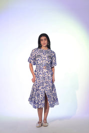 Blue Ivy Embroidered Belted Midi Dress