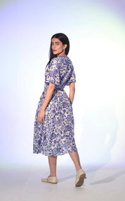 Blue Ivy Embroidered Belted Midi Dress