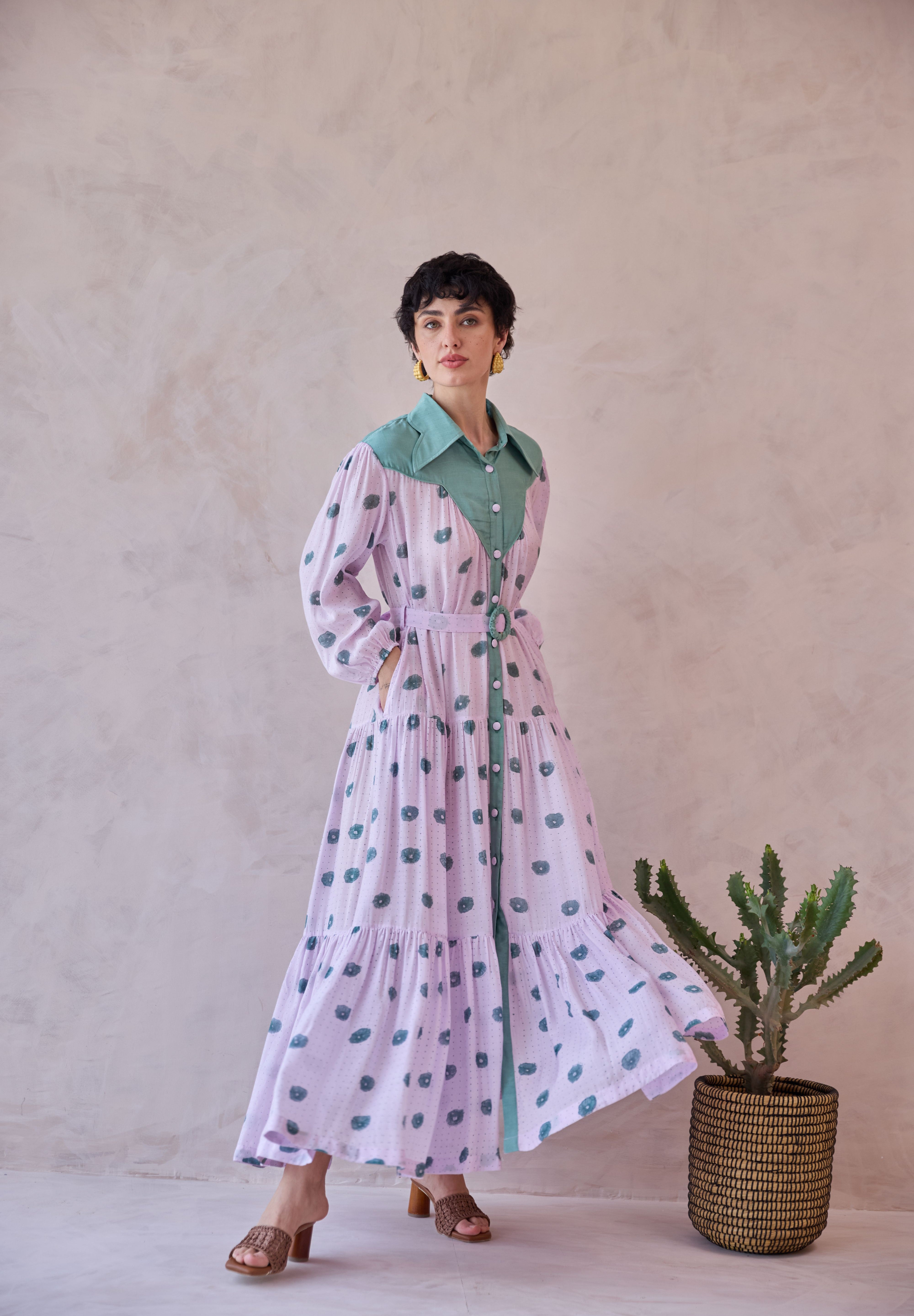 Lilac Dot Meadow Dress