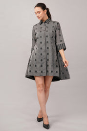 Dot Cutwork Dress