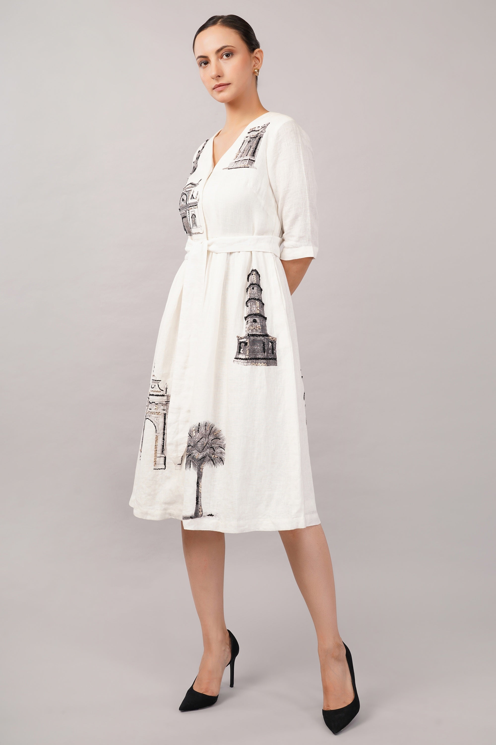 Architecture Print Dress