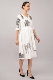 Architecture Print Dress
