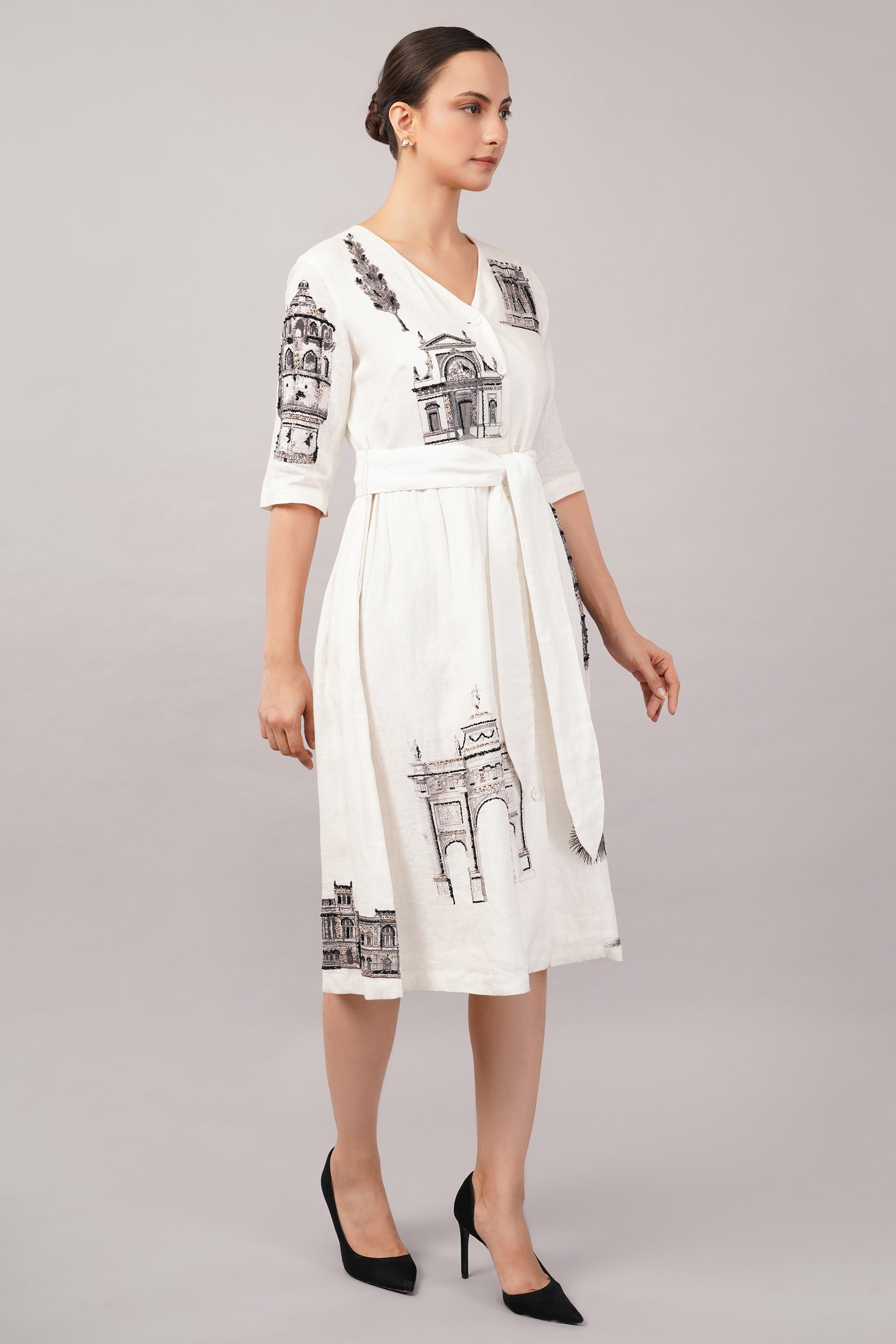 Architecture Print Dress