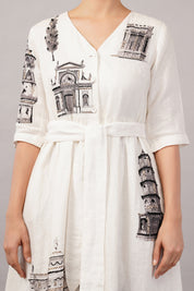Architecture Print Dress