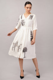 Architecture Print Dress