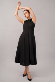 Pleated Stripes Dress