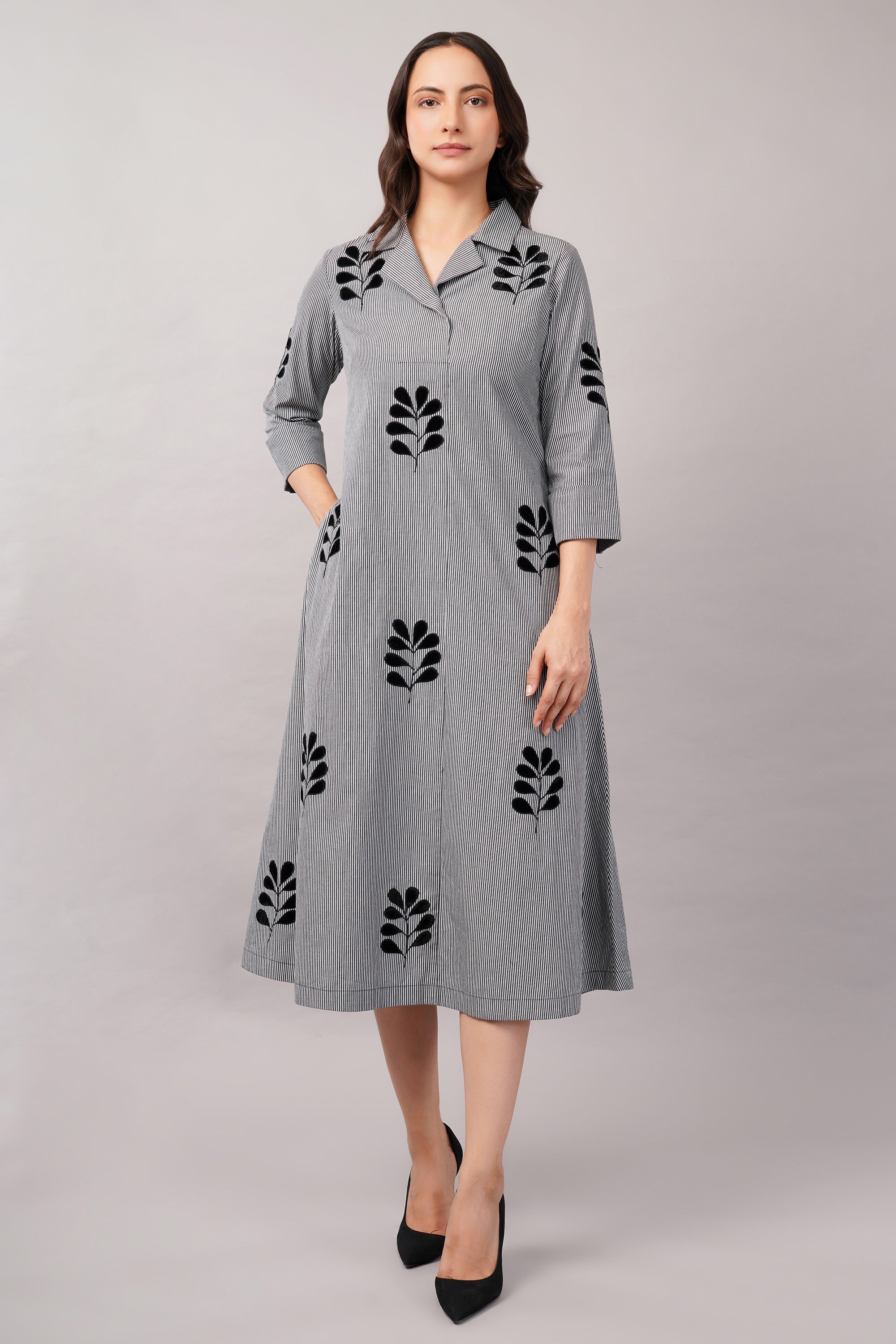 Velvet Buta Dress