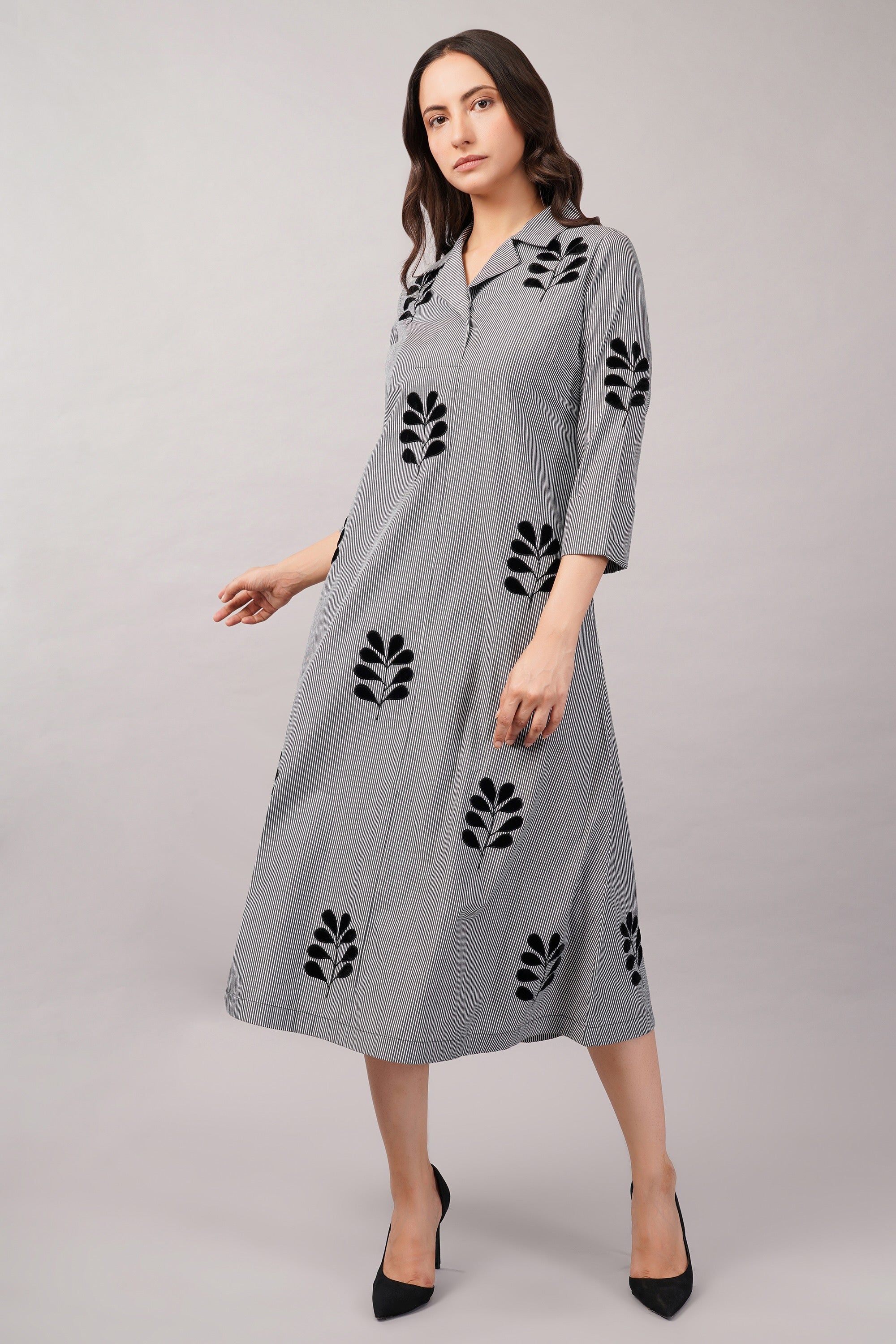 Velvet Buta Dress
