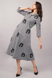 Velvet Buta Dress