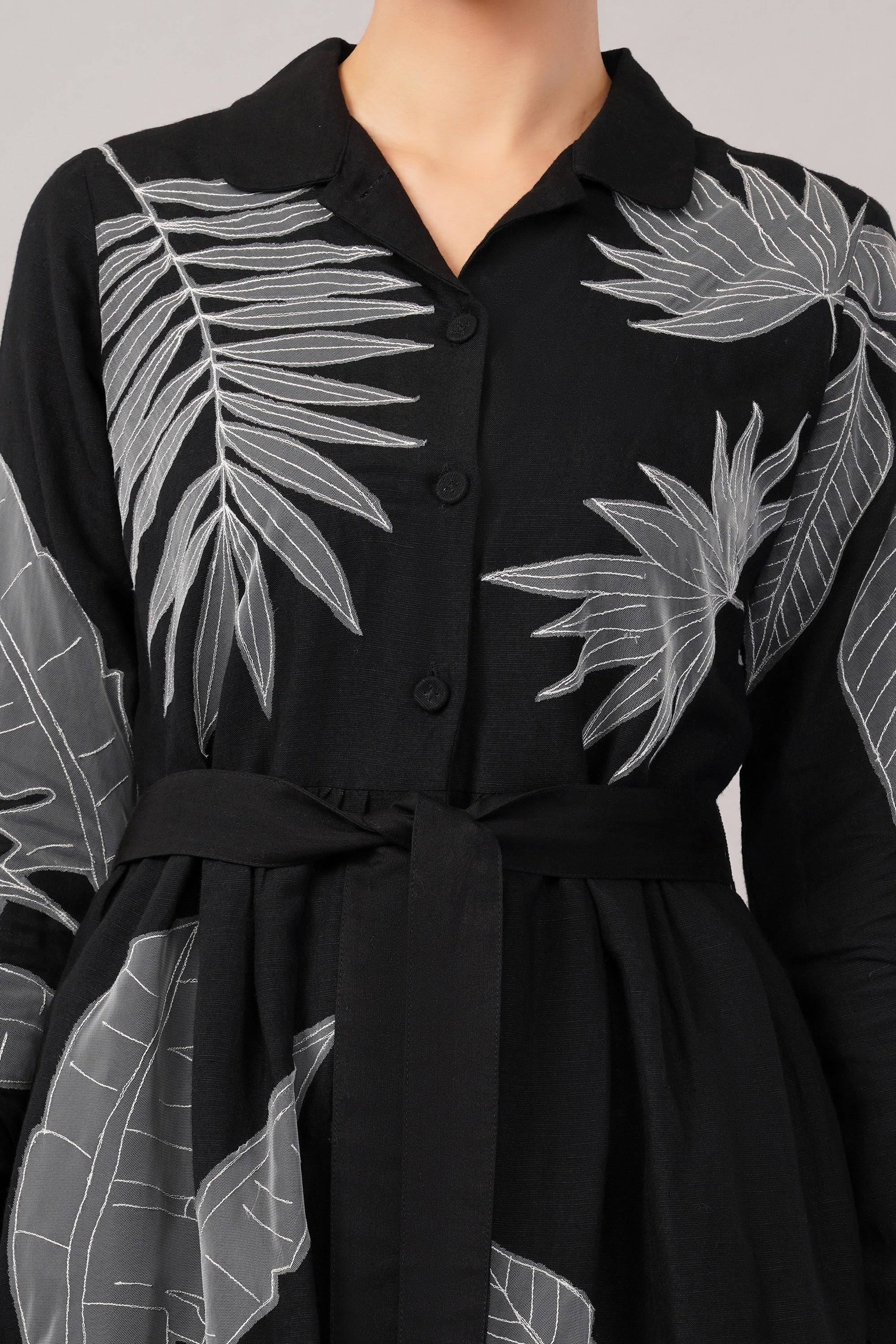 Leaf Applique Dress