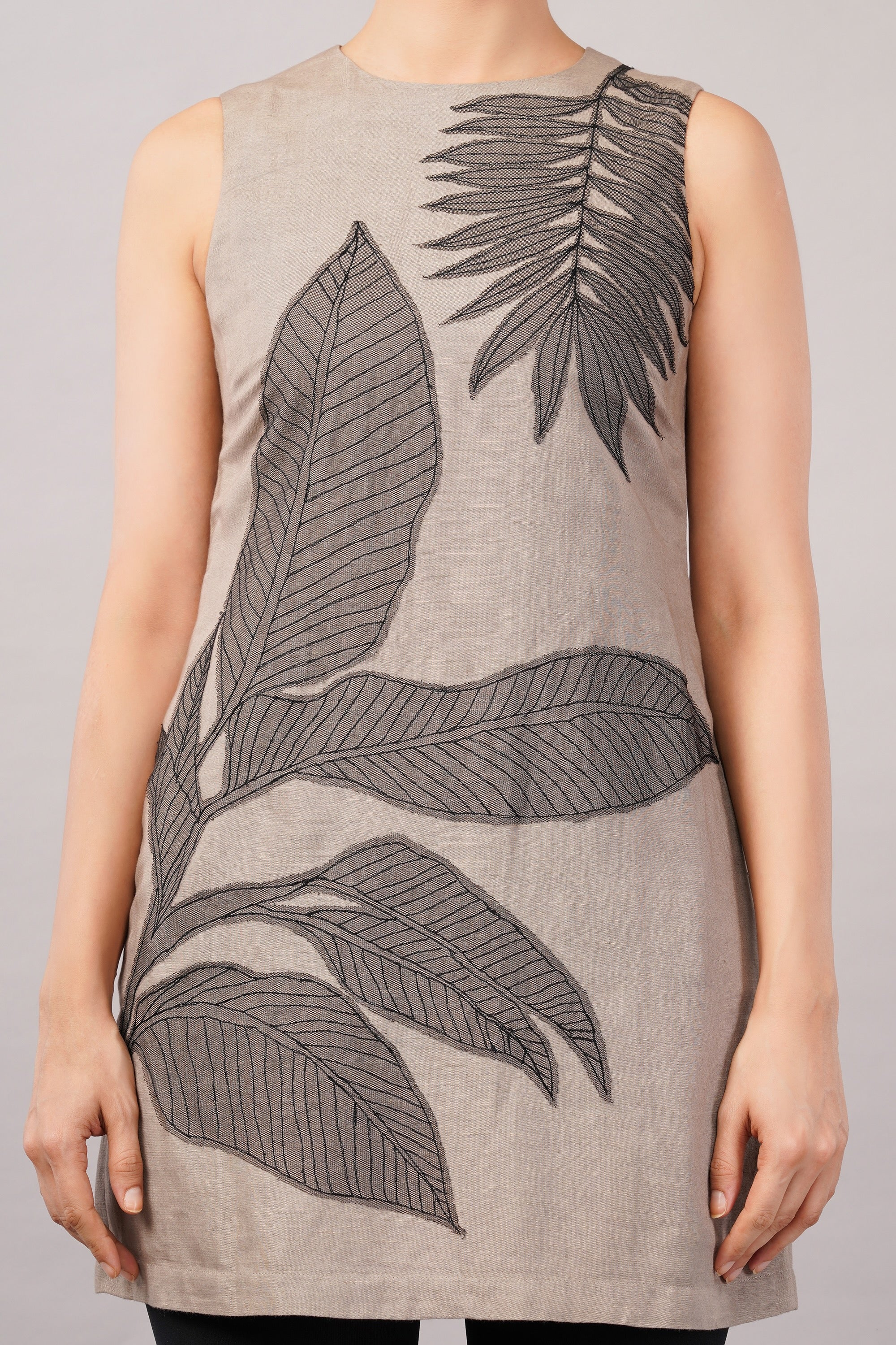 Leaf Applique Dress