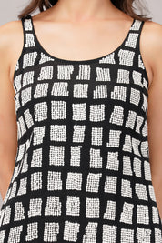 Sequinned Tiles Dress
