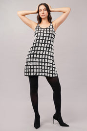 Sequinned Tiles Dress