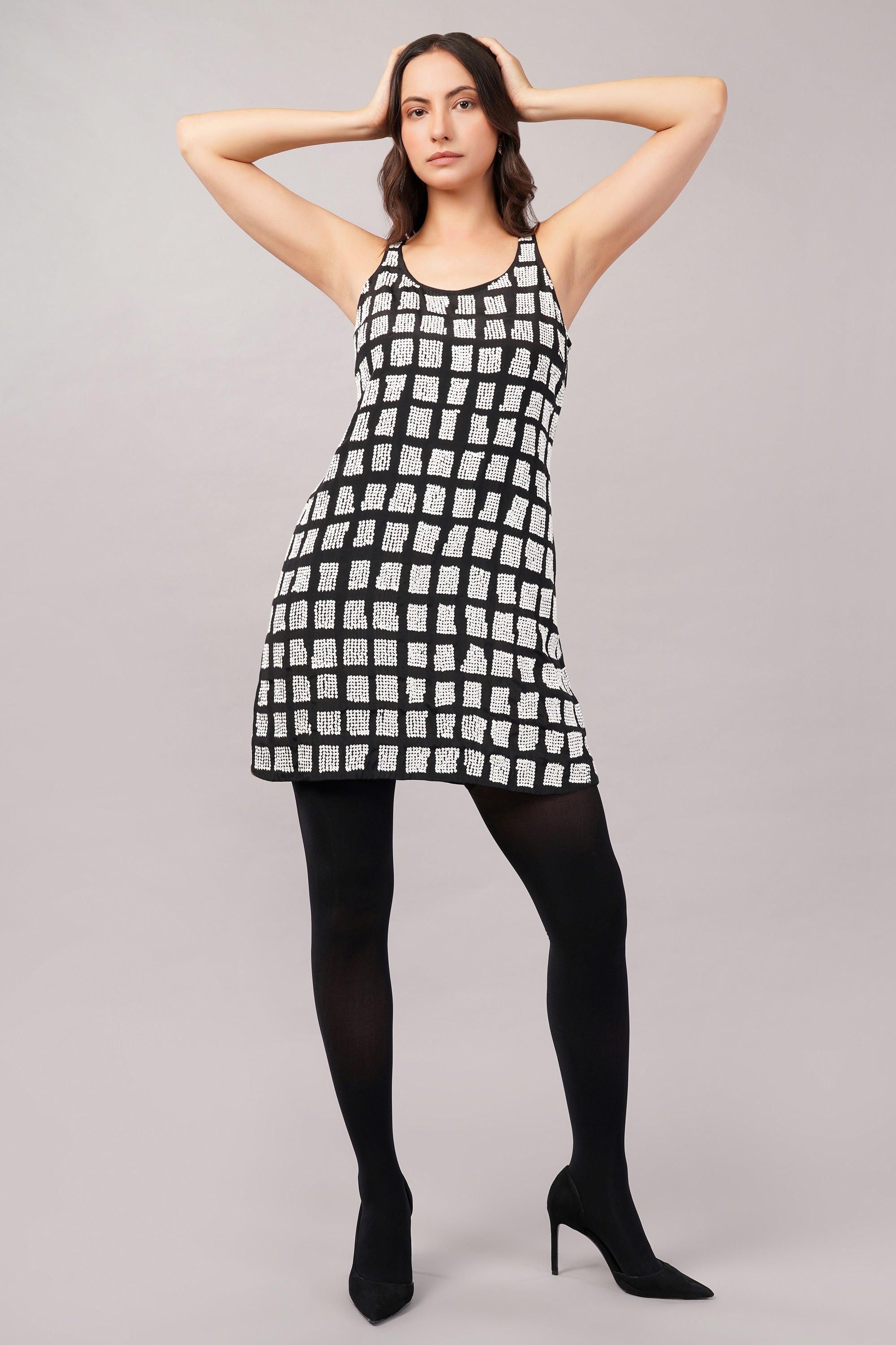 Sequinned Tiles Dress