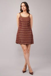 Lozenge Brocade Dress