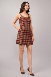 Lozenge Brocade Dress