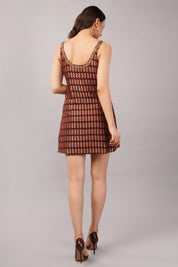 Lozenge Brocade Dress