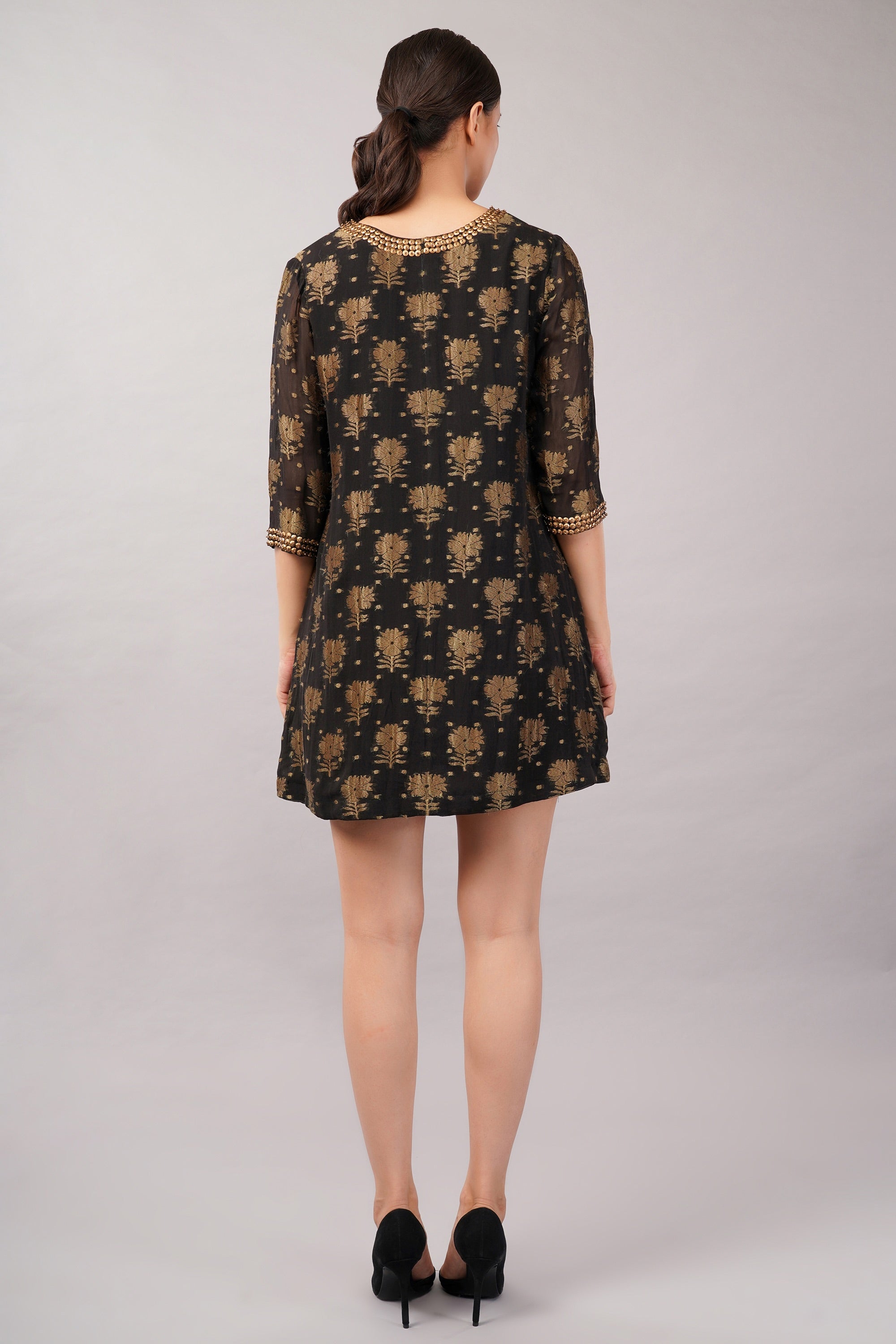 Floral Brocade Dress
