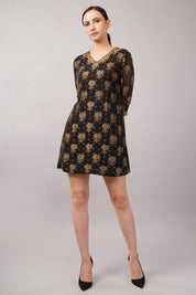 Floral Brocade Dress