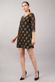 Floral Brocade Dress