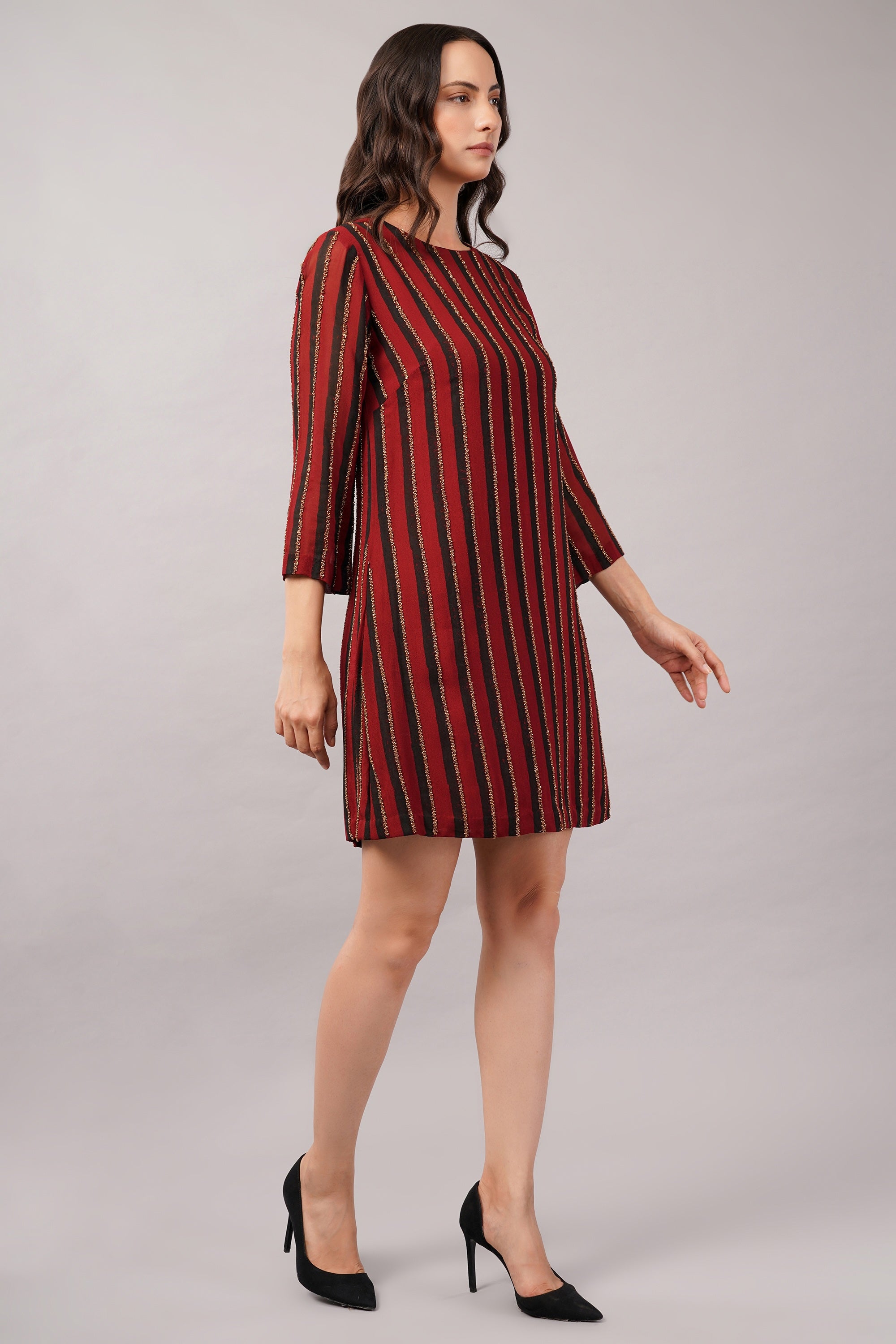 Sequin Stripe Dress