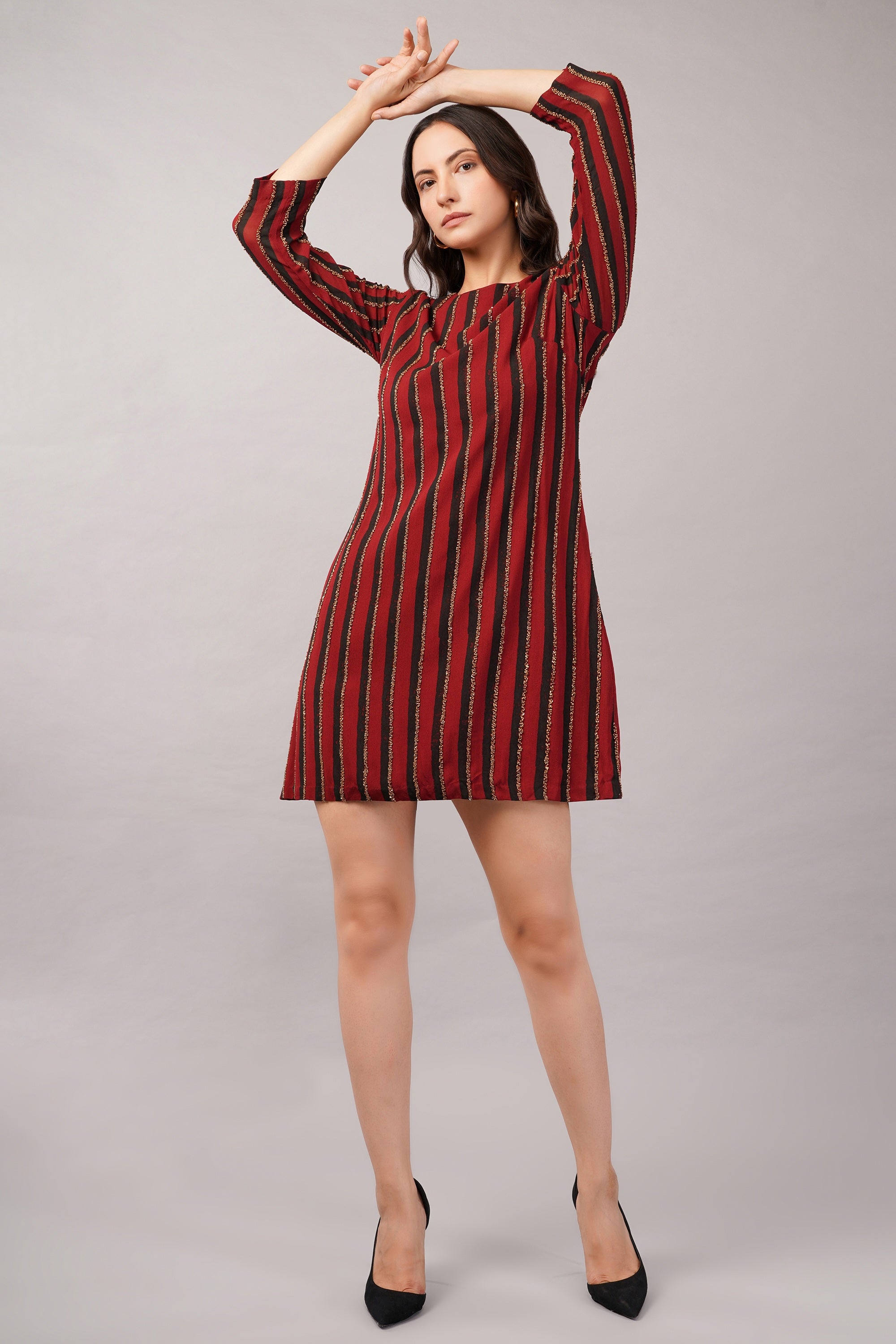 Sequin Stripe Dress