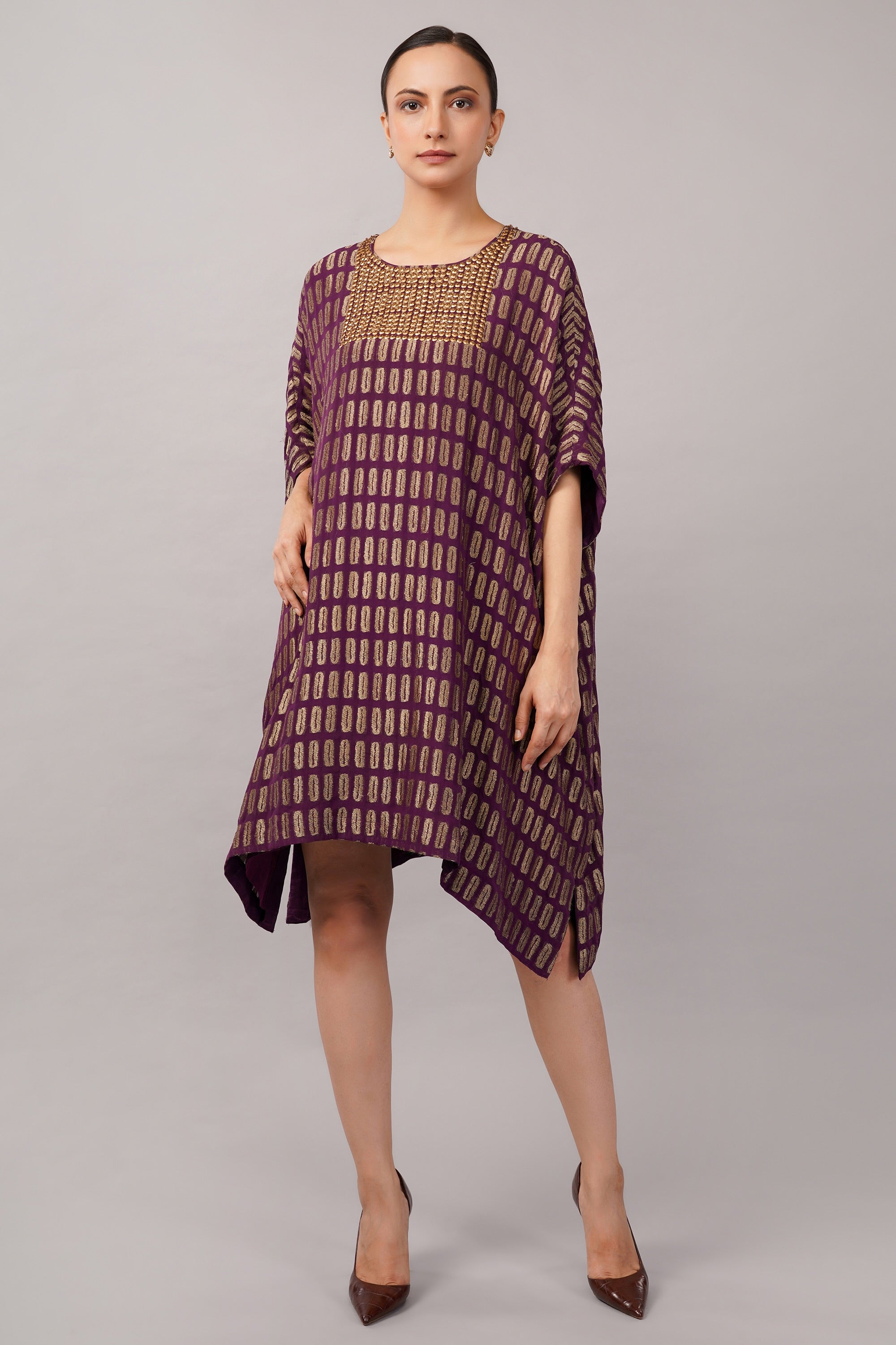 Lozenge Brocade Dress