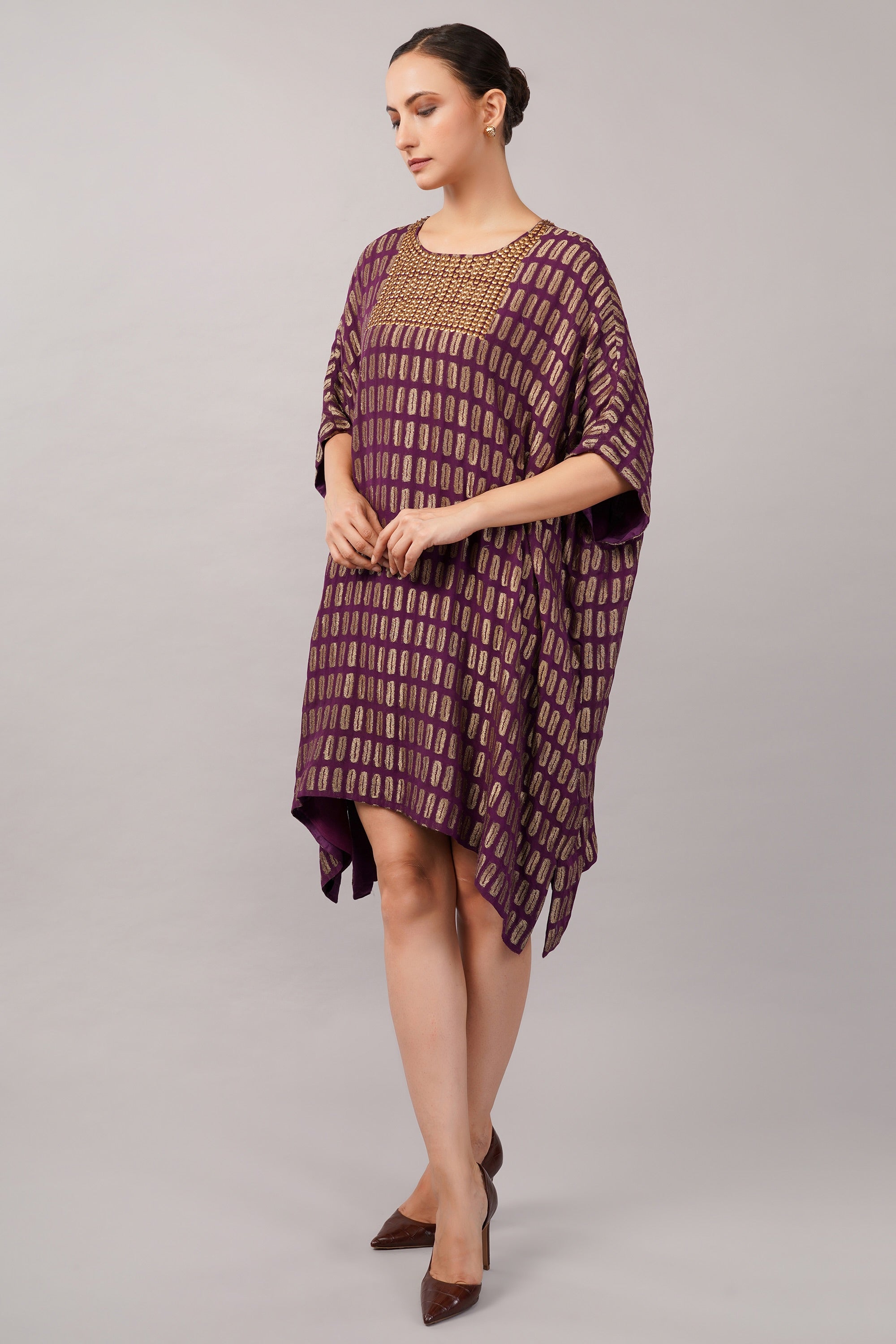 Lozenge Brocade Dress
