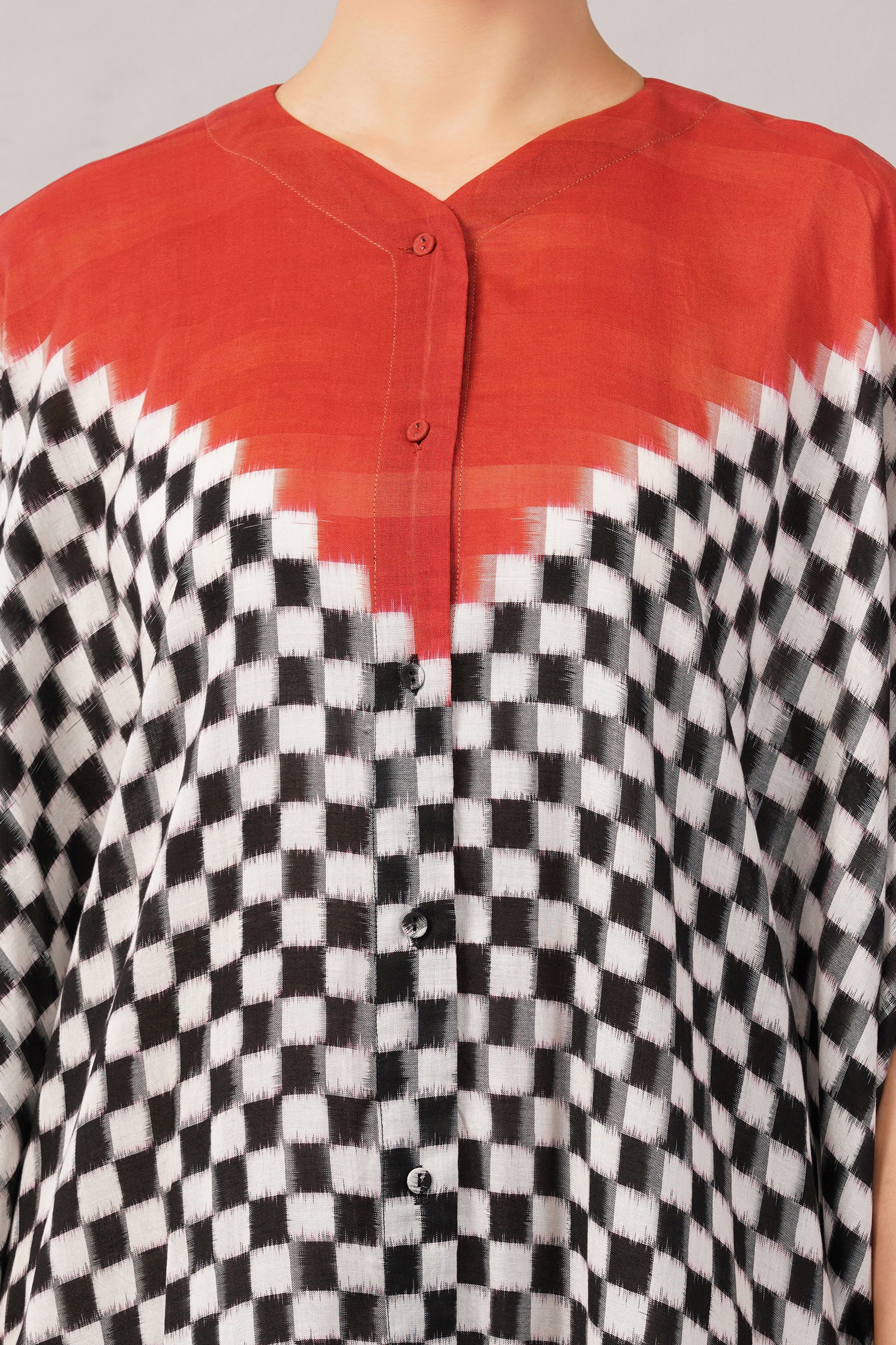 Checkerboard Ikat Kaftan