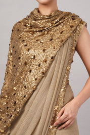 Dot Print Saree