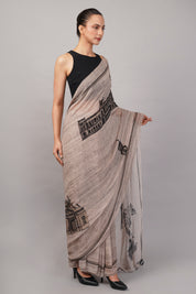 Architecture Print Saree